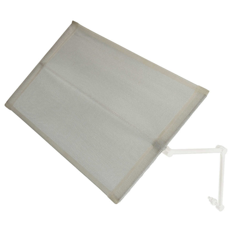 Lounger Sunshade - Arctic White Frame - Seagull Sunbrellaﾮ Sling