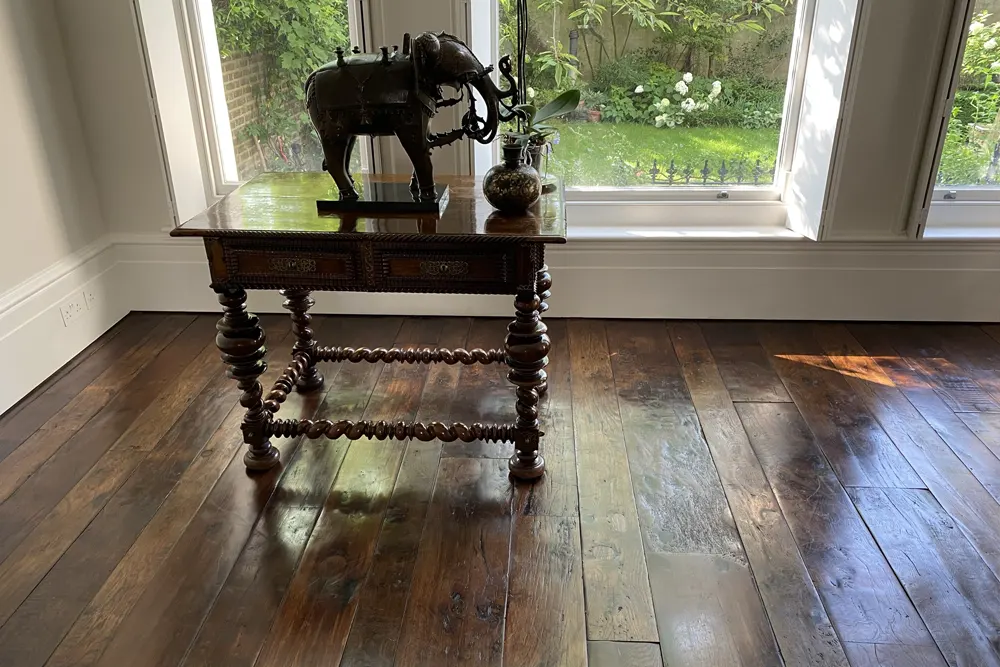 Holland Park, London genuine antique oak floor