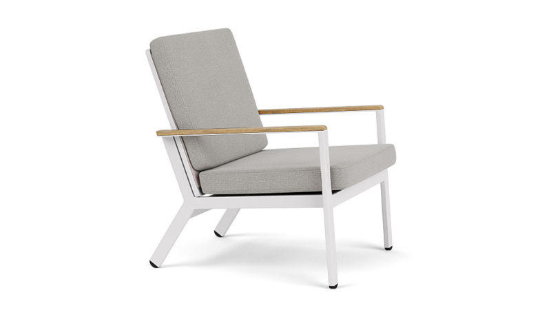 Aura Lounge Chair - Arctic White Frame - Pearl Sling