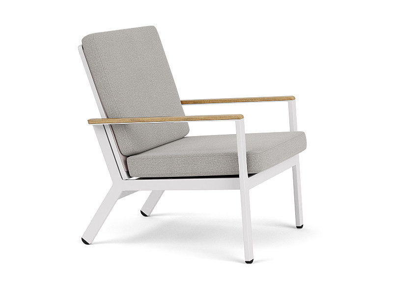 Aura Lounge Chair - Arctic White Frame - Pearl Sling