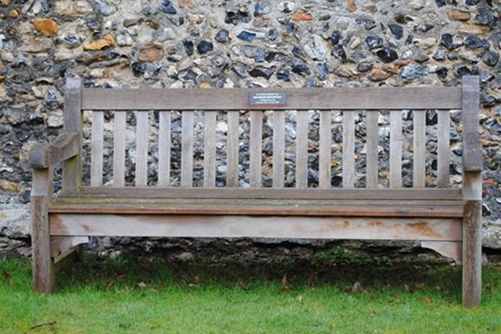 Andrew Banks Rothesay bench before - weathered