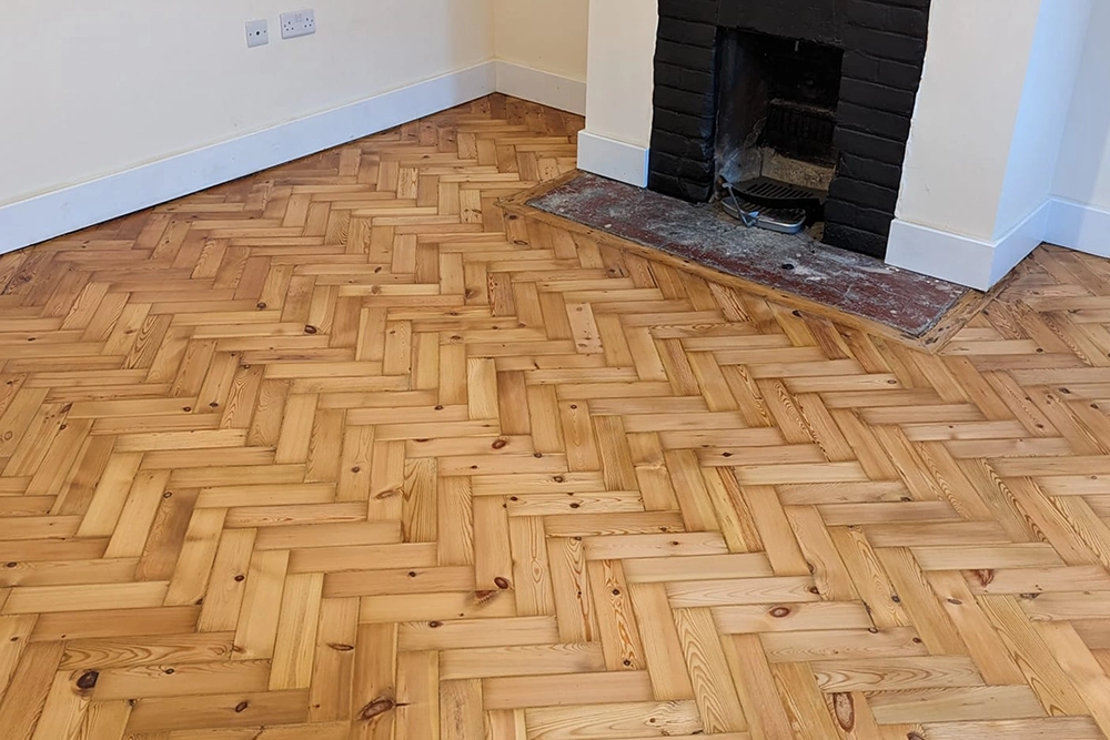 Andrew Banks wood flooring restoration - blocks after sanding