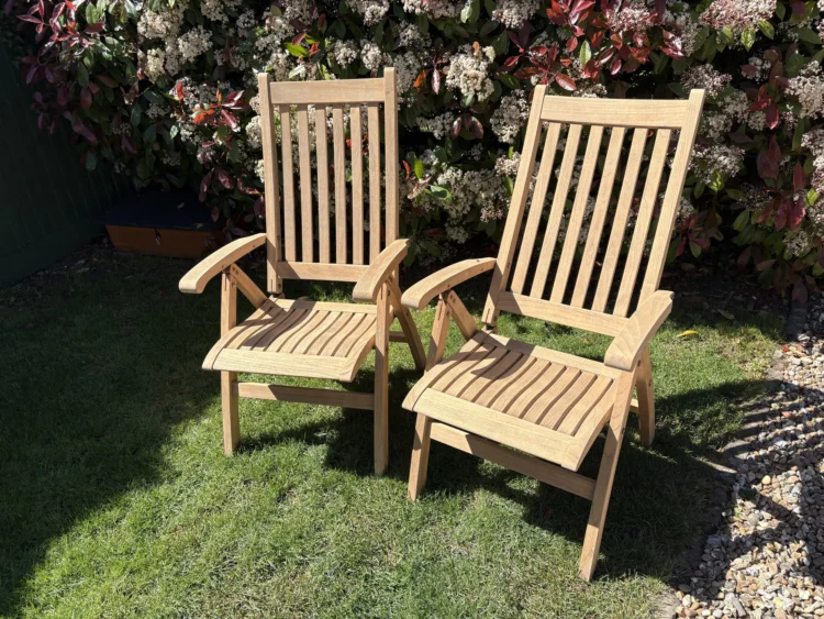 wooden garden chairs restored by Andrew Banks