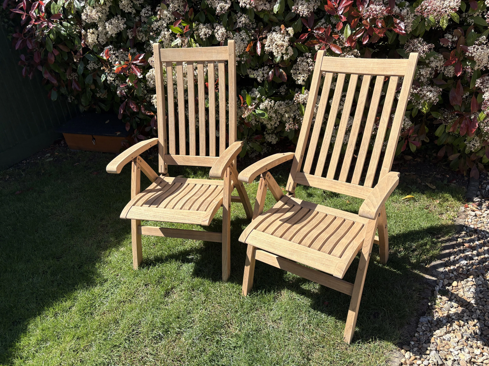 wooden garden chairs restored by Andrew Banks