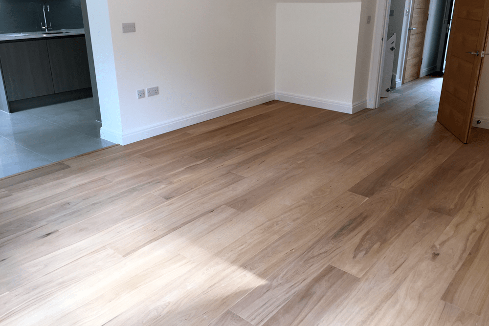 New engineered oak floor over underfloor heating and Raw wax oiled
