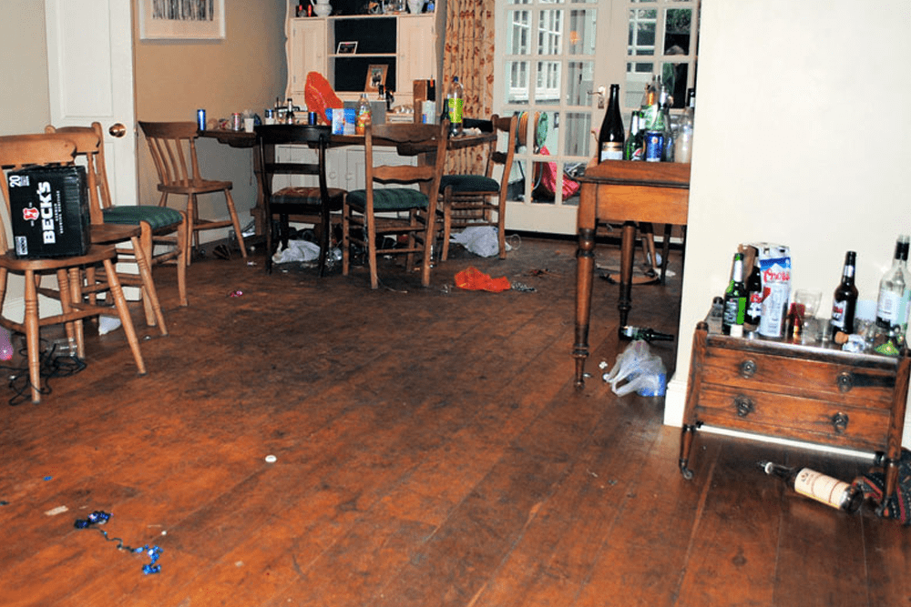 Original floor after a party