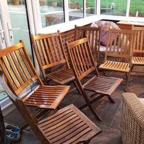 reconditioned teak chairs